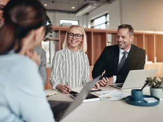 People talking in a meeting